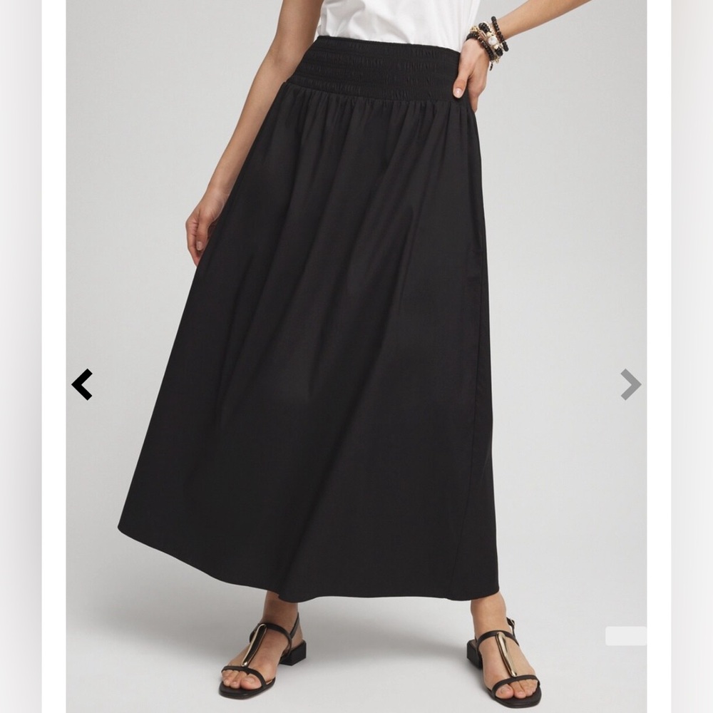 Chico’s smocked maxi skirt